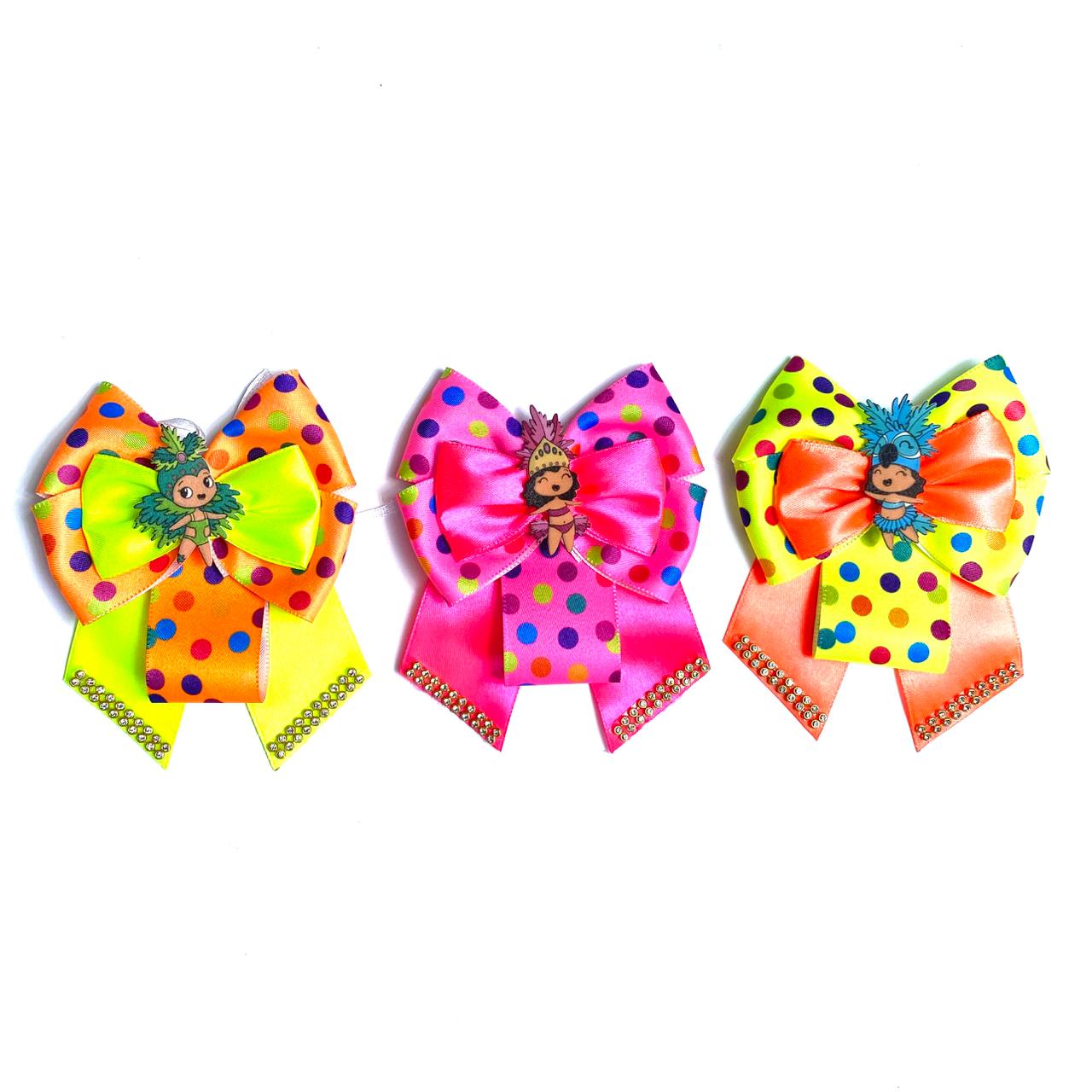 Gargantilhas Bolinhas Carnaval com aplique EVA – 10 unidades
