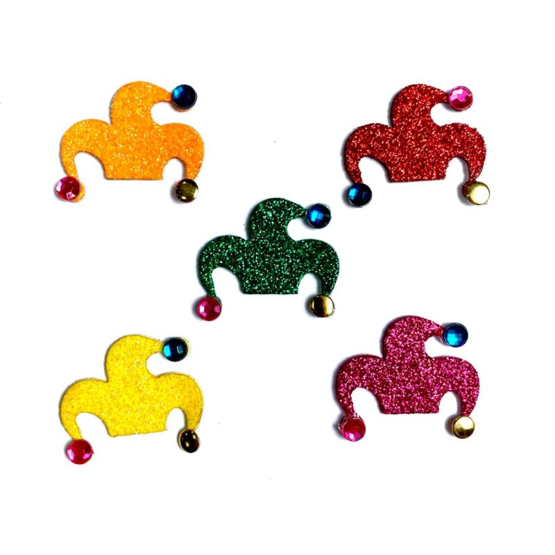 Adesivo Carnaval Chapéu Bobo da Corte - 20 unidades