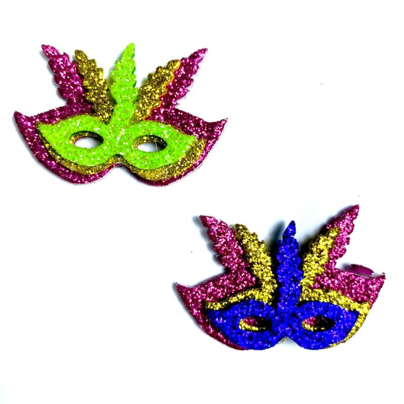 Adesivo Carnaval Máscara Colorida - 20 unidades