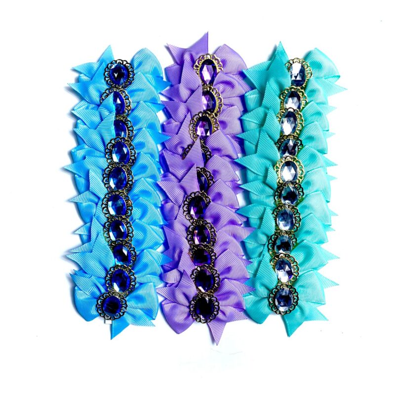 Laços Médios Aplique Pedraria - 30 unidades