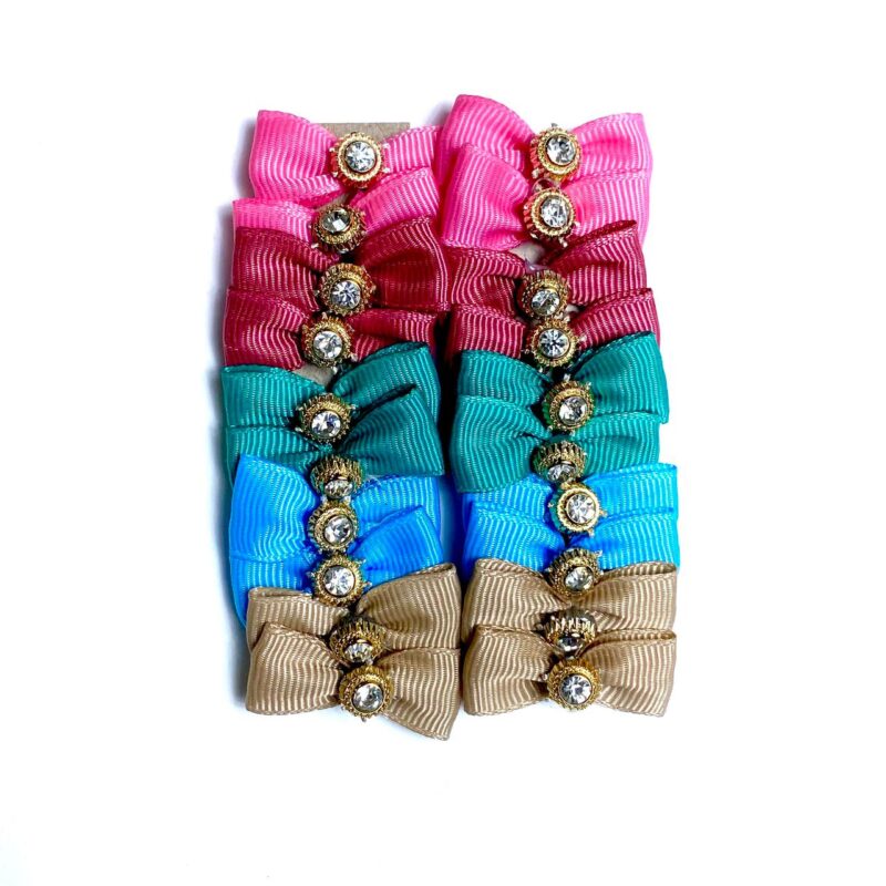 Laços Pequenos Coloridos Aplique Strass - 20 unidades