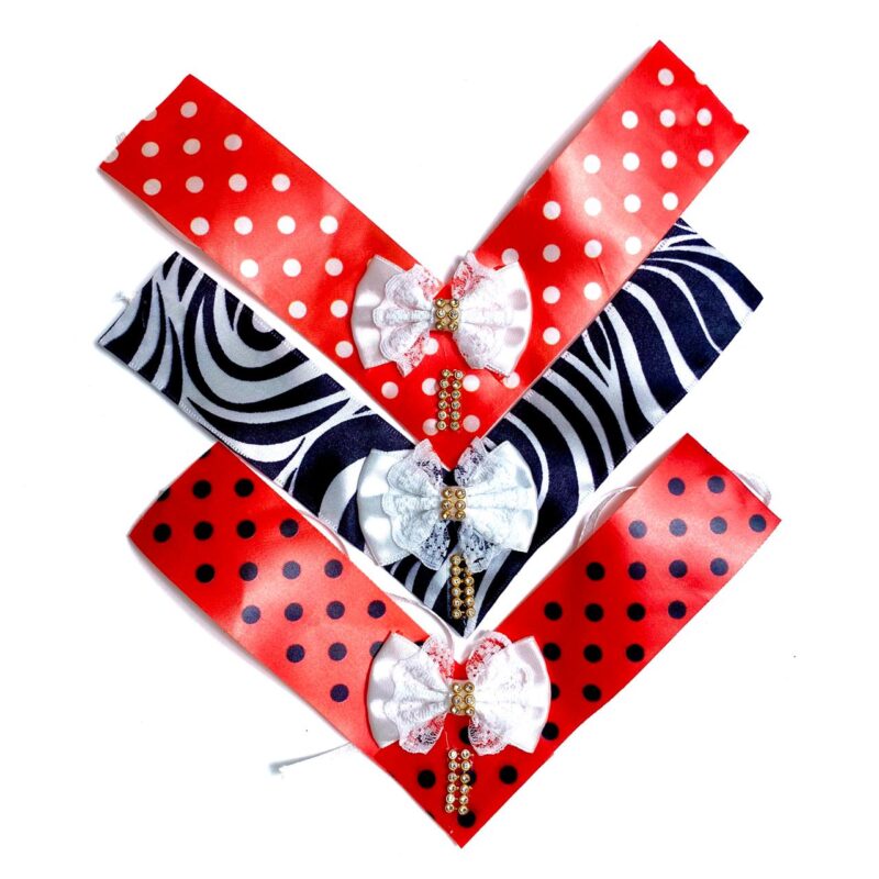 Gargantilhas com Laço e Strass – 10 unidades