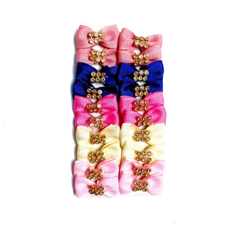 Laços Pequenos Fêmea Strass - 20 unidades