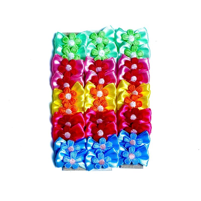 Laços Pequenos Coloridos Aplique Margarida - 30 unidades