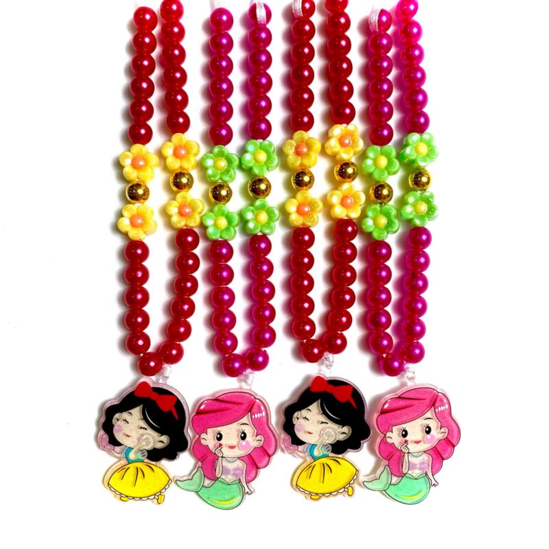 Colar Branca de Neve e Sereia - 6 unidades