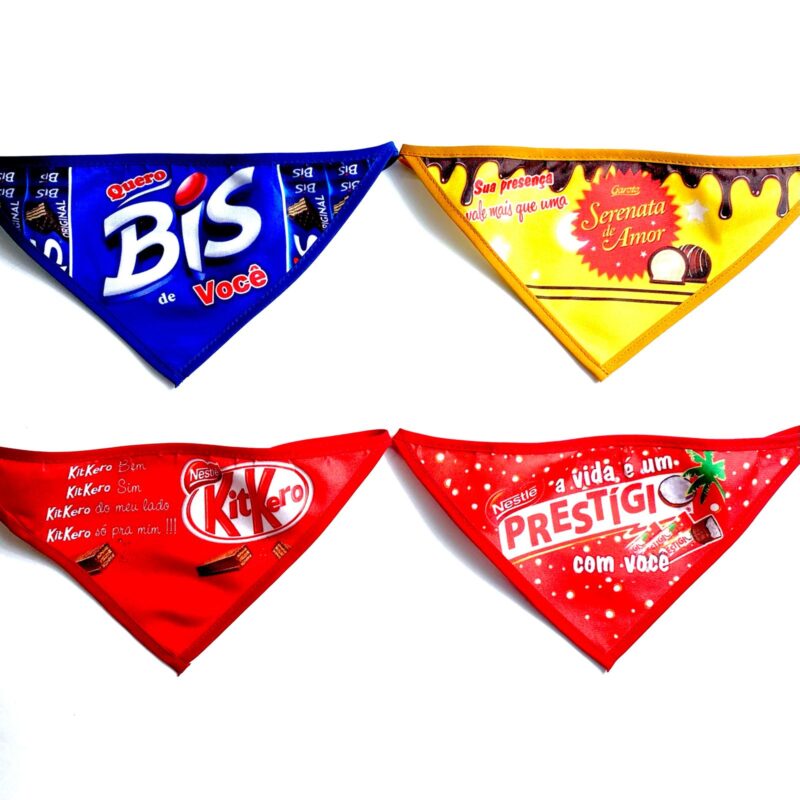 Bandanas Pequenas Marcas de Chocolate - 10 unidades