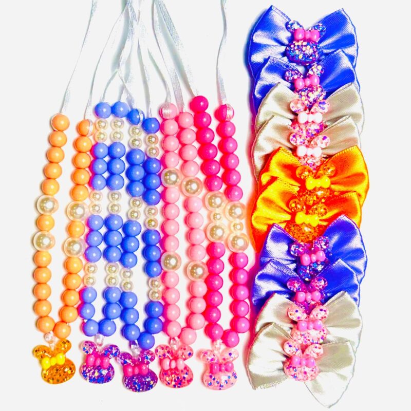 Conjunto Colares e Laços Coelho - 15 unidades