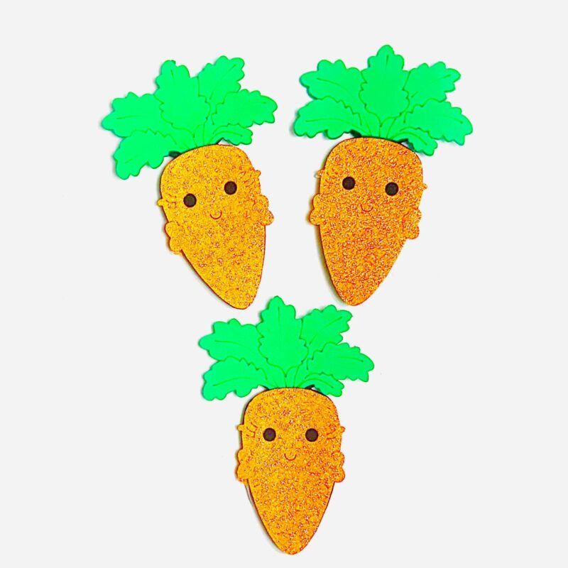 Gravatas Médias EVA Cenoura Brilhante - 10 unidades