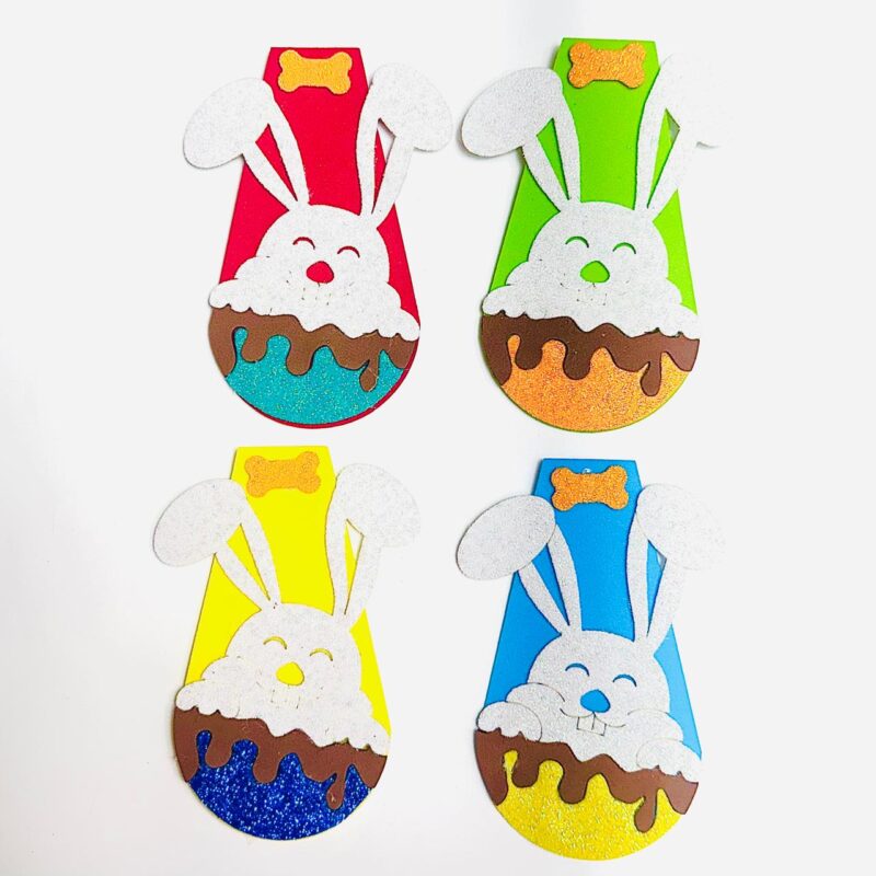 Gravatas Médias EVA Coelho Páscoa - 10 unidades