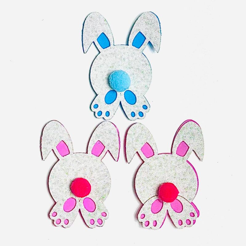 Gravatas Médias EVA Coelho Pompom - 10 unidades