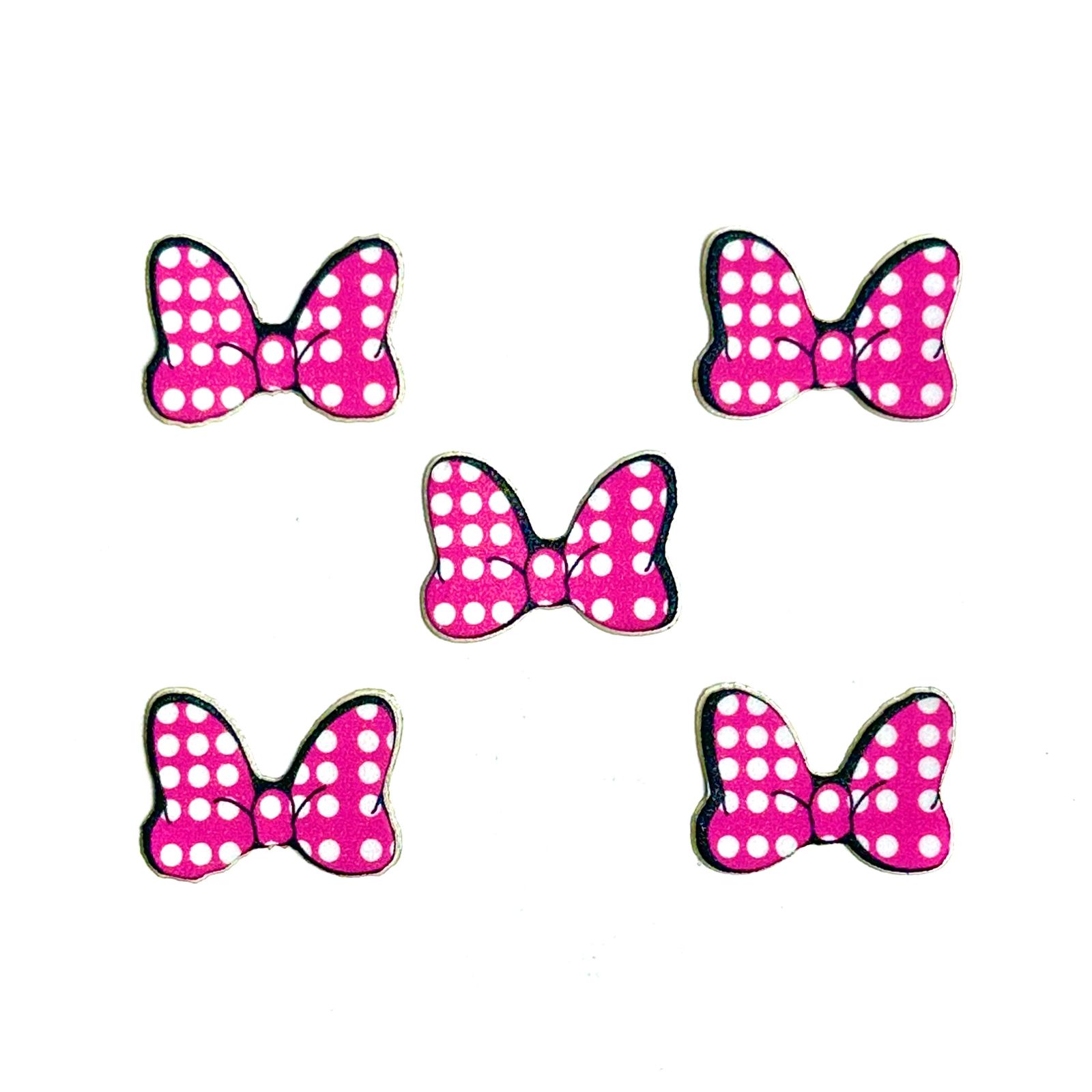 Adesivo Laço Minnie Rosa - 20 unidades