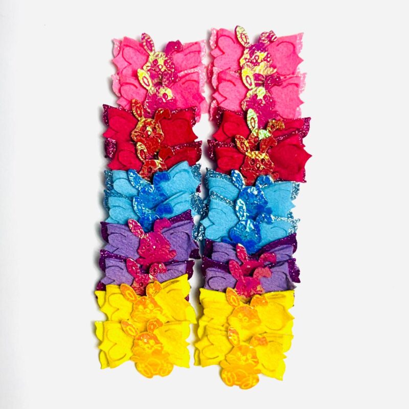 Laços Médios Aplique Coelho Furta-Cor - 20 unidades