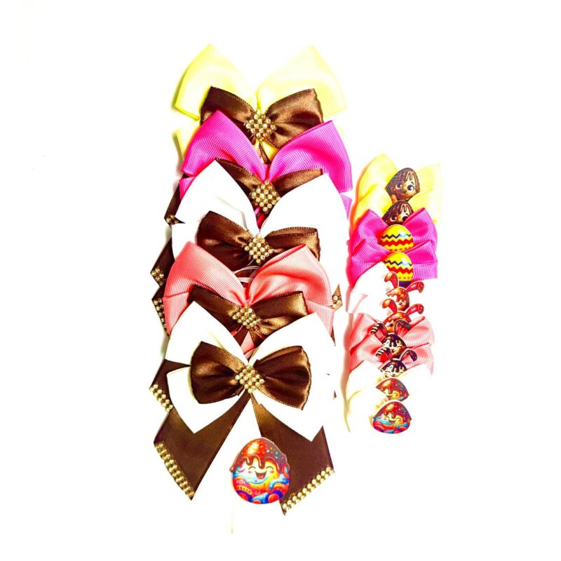 Conjunto Gargantilhas e Laços Páscoa Luxo - 15 unidades