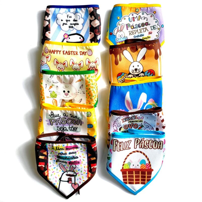 Bandanas Pequenas Sortidas de Páscoa - 10 unidades