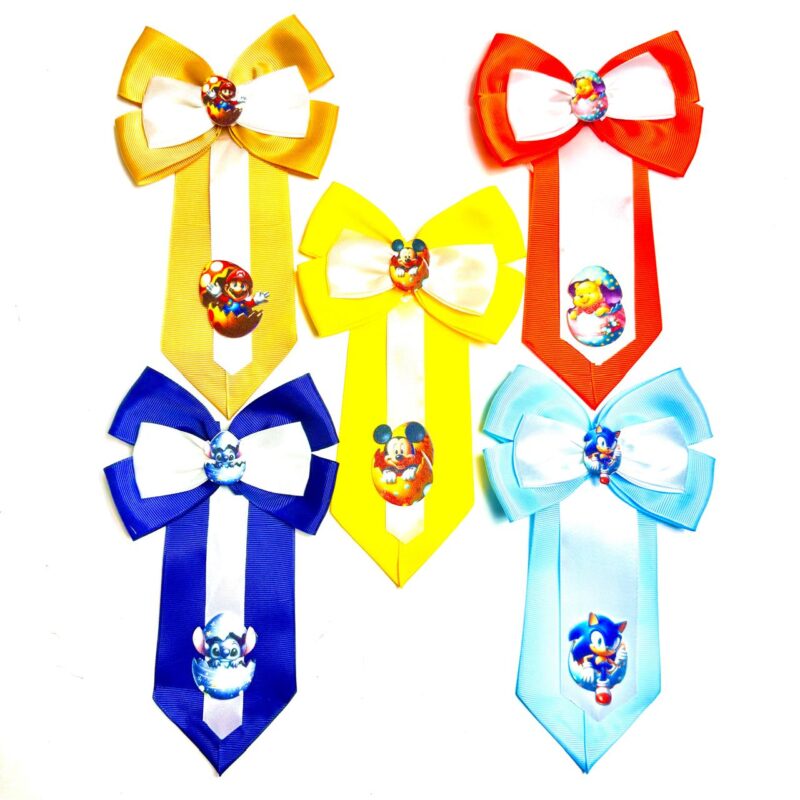 Gravatas Grandes Páscoa Aplique Sortidos - 10 unidades