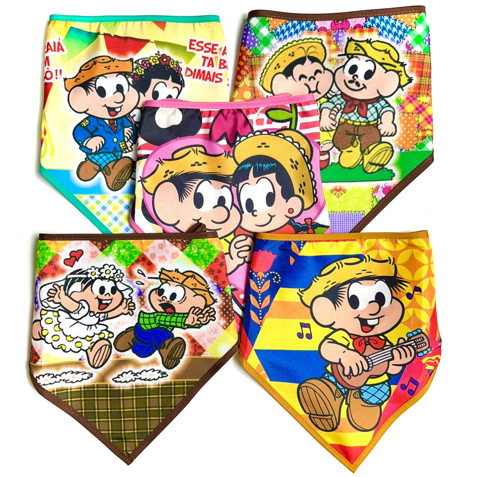 Bandanas Gigantes Arraiá Turma da Mônica - 6 unidades