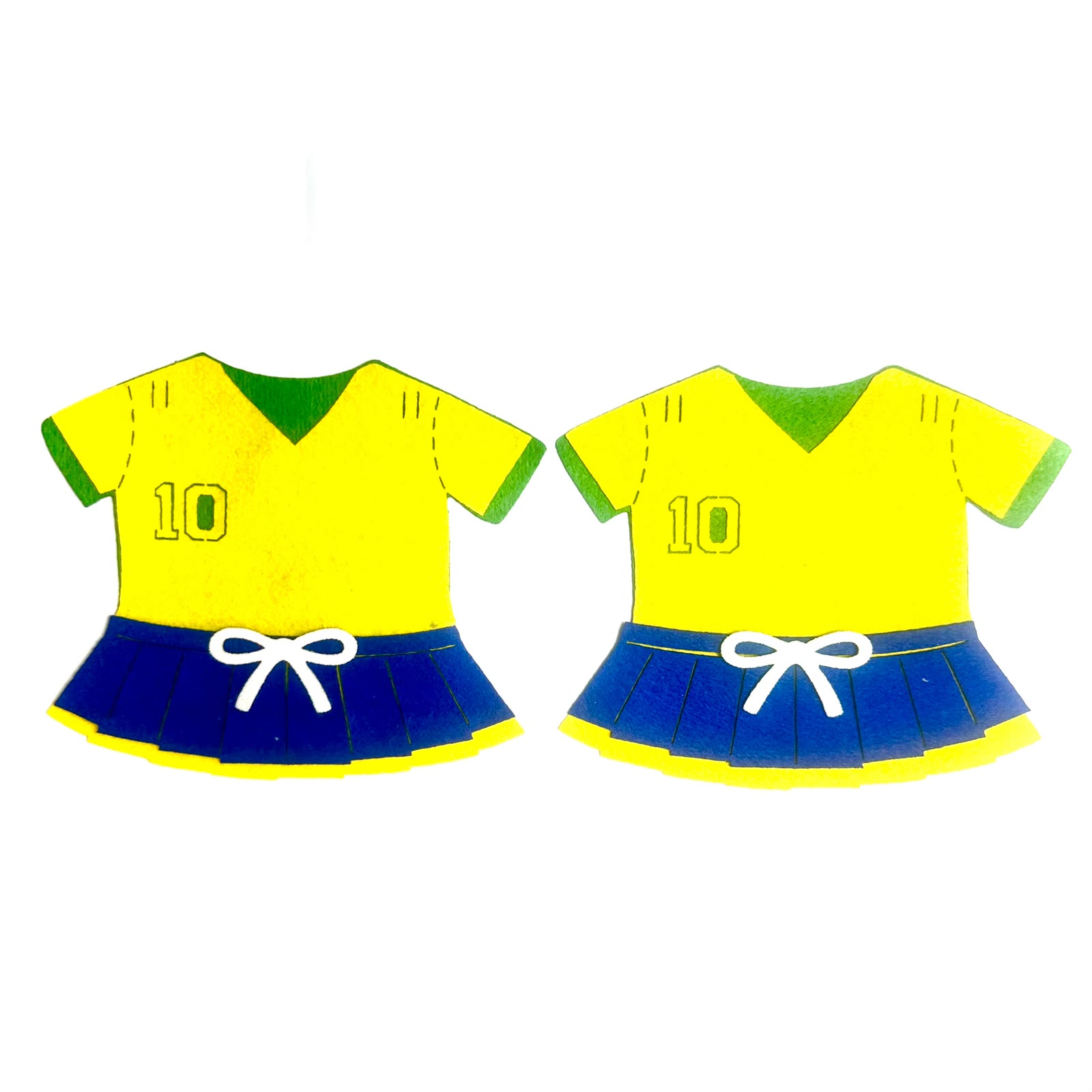 Gargantilhas Médias Uniforme Seleção - 10 unidades