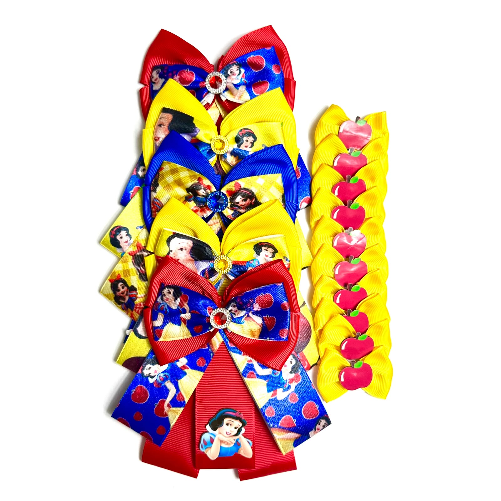 Conjunto Gargantilhas e Laços Branca de Neve - 15 unidades