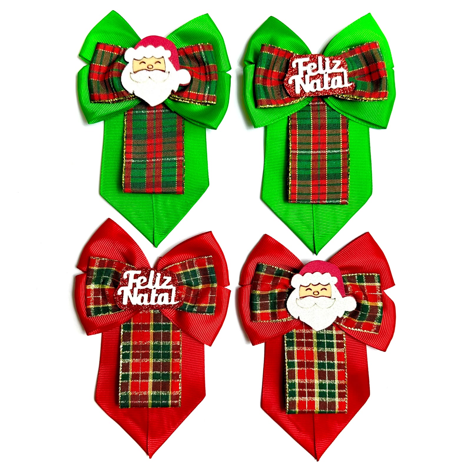 Gravatas Médias Natal Aplique EVA – 10 unidades