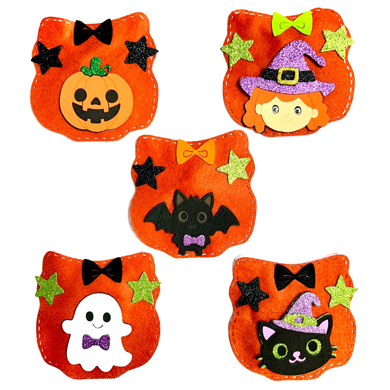 Gola Halloween Aplique EVA – 5 unidades